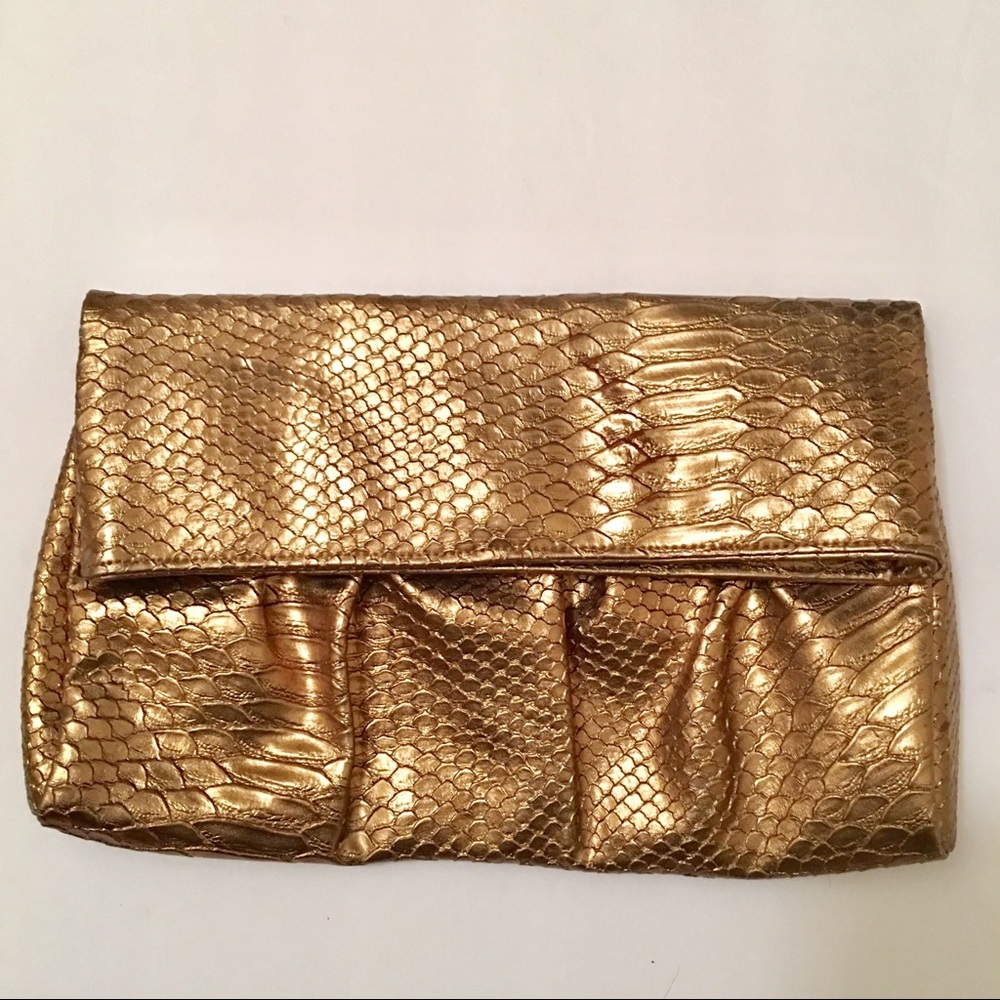 Gold metallic clutch - Style & Co.